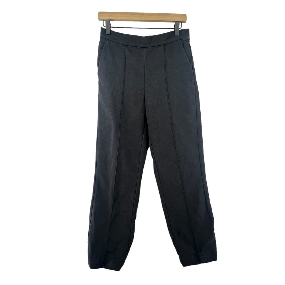 Vince Size 10 Pants Joggers Dressy Cupro Stretch Pockets Black High Rise Elastic